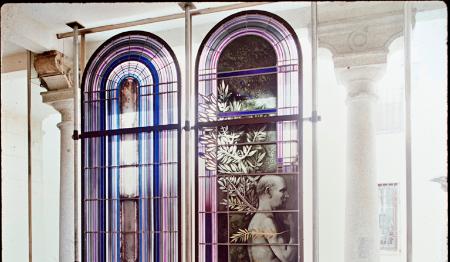 Imagen La Diputación presta la vidriera de Muñoz de Pablos sobre Andrés Laguna para una exposición de la Universidad de Alcalá de Henares